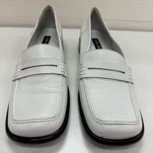 VIA SPIGA Black & White Leather Loafers, Womens Size 8N, Italy, NWT